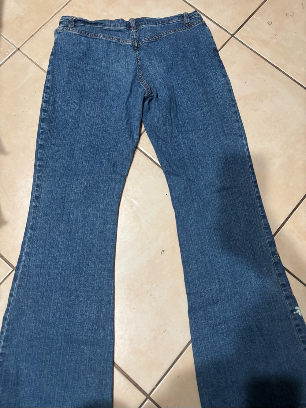 Embellished Flare Jeans - Blue Denim - Picture 5 of 6